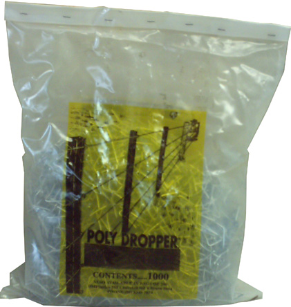 A bag of Polydropper Wire Clips.